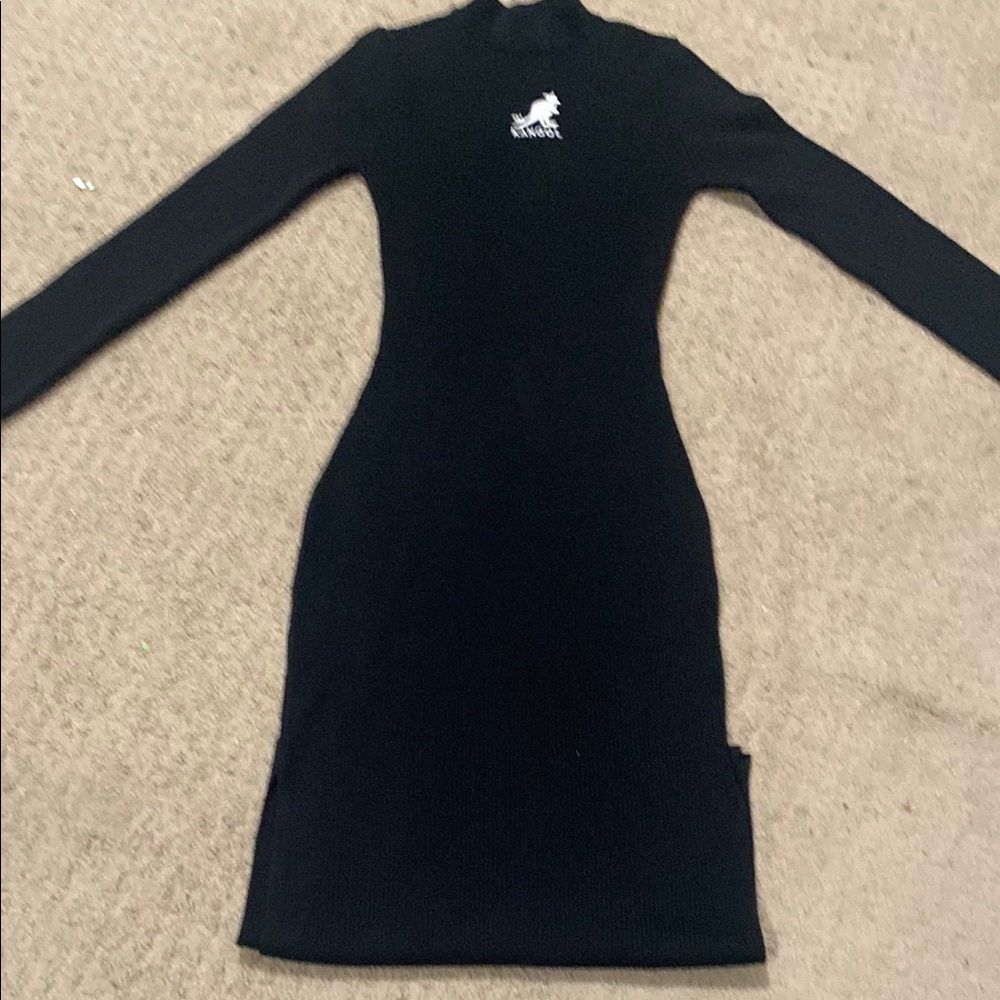 Elegant Black Long-Sleeve Dress